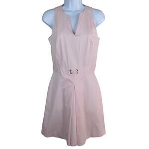 Kookai pale pink fit & flare sleeveless dress w/ pockets size 36/4 xsmall preppy